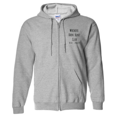 Whiskers Club Heavy Blend Full zip Hooded Sweatshirt (dark logo) Thumbnail